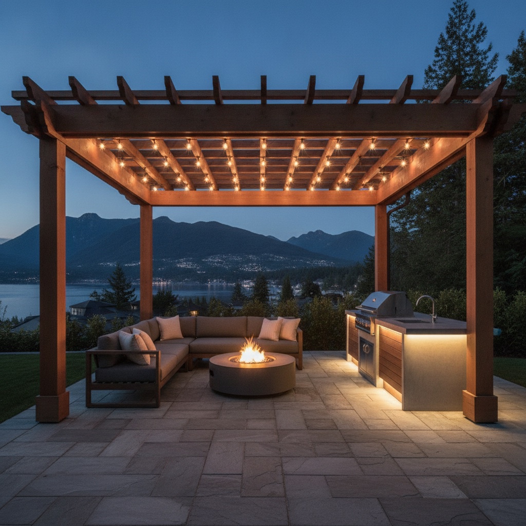 Patio, pergola & bistro